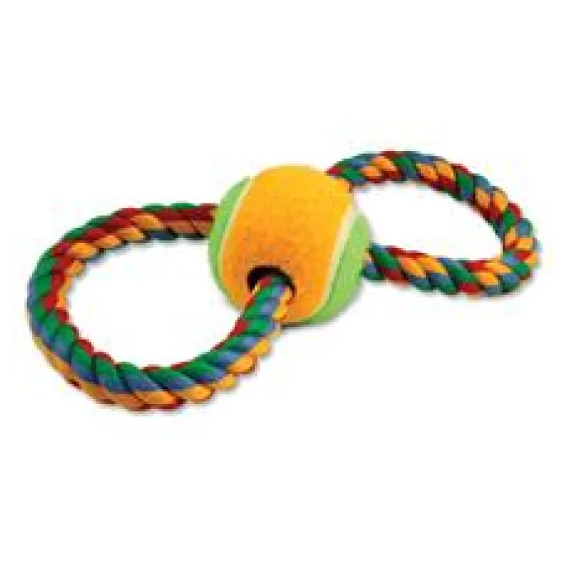 Přetahovadlo DOG FANTASY osmička barevné + tenisák 25 cm