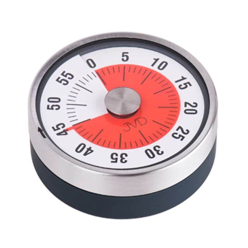 JVD Černá mechanická kuchyňská minutka JVD DM77.3