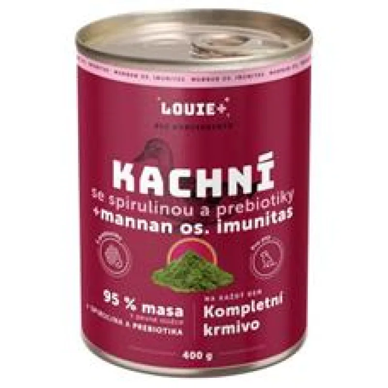 Louie konz.pro psy kachna, spirul.,prebiotika 400g