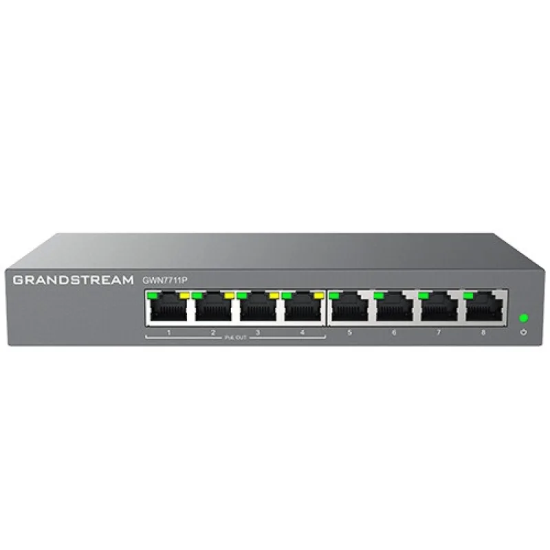 Grandstream GWN7711P Layer 2 Lite managed switch, 8 portov, 4x PoE/ PoE+…