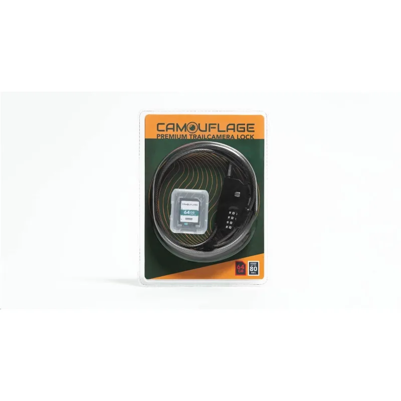 Camouflage zámek proti krádeži + 64GB SD 12121208