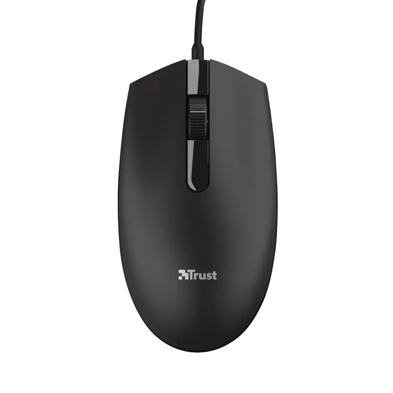 TRUST BASI/ Kancelárska/ Optická/ 1 200 DPI/ Drôtová USB/ Čierna 24271