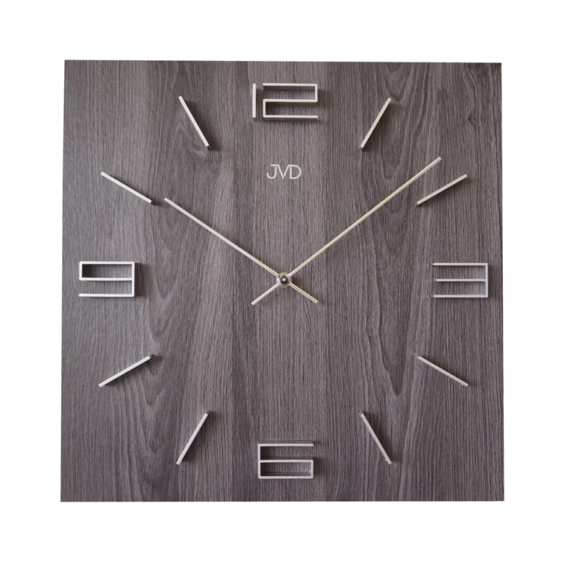 JVD Dřevěné hranaté designové hodiny JVD HC36.2
