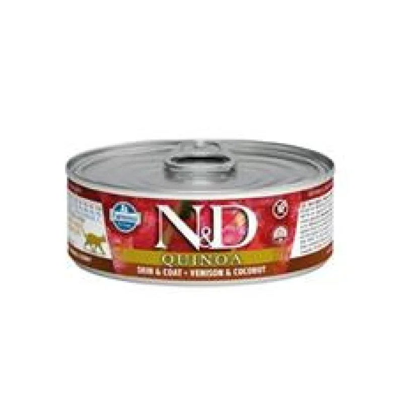 N&D CAT QUINOA Venison & Coconut 80 g + 1ks ZDARMA