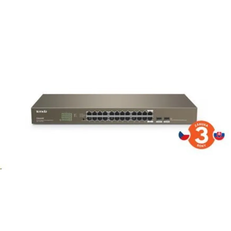Tenda TEG1024F - 22-portový gigabitový ethernetový prepínač + 2x Combo…