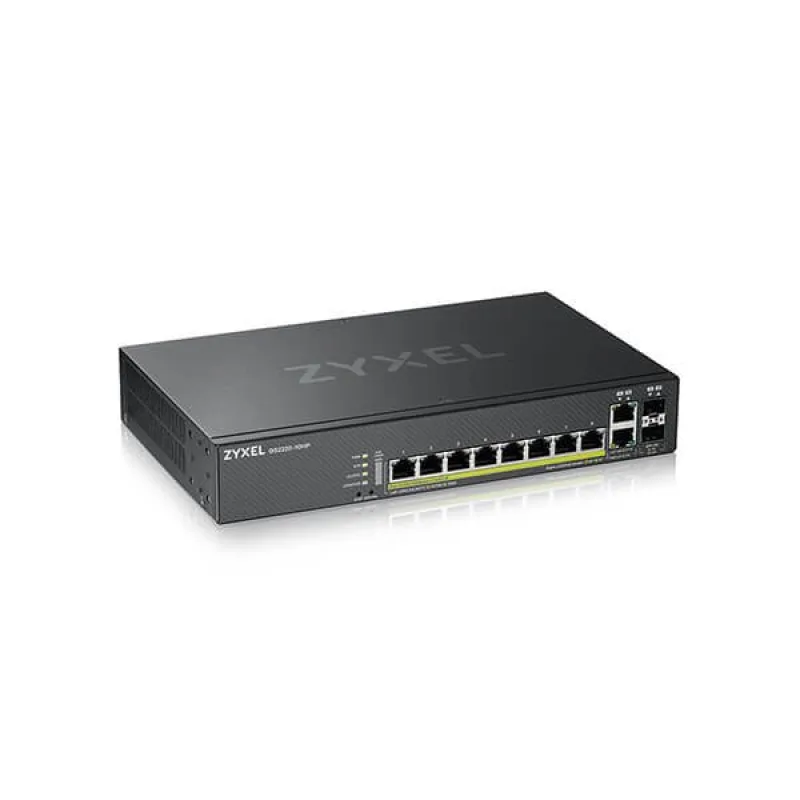 Zyxel GS2220-10HP, 8-port GbE L2 PoE Switch with GbE Uplink…