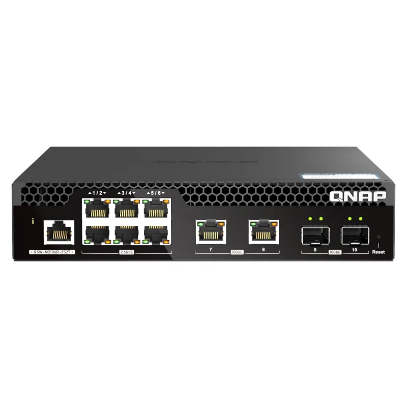 QNAP riadený PoE++ switch QSW-M2106PR-2S2T…