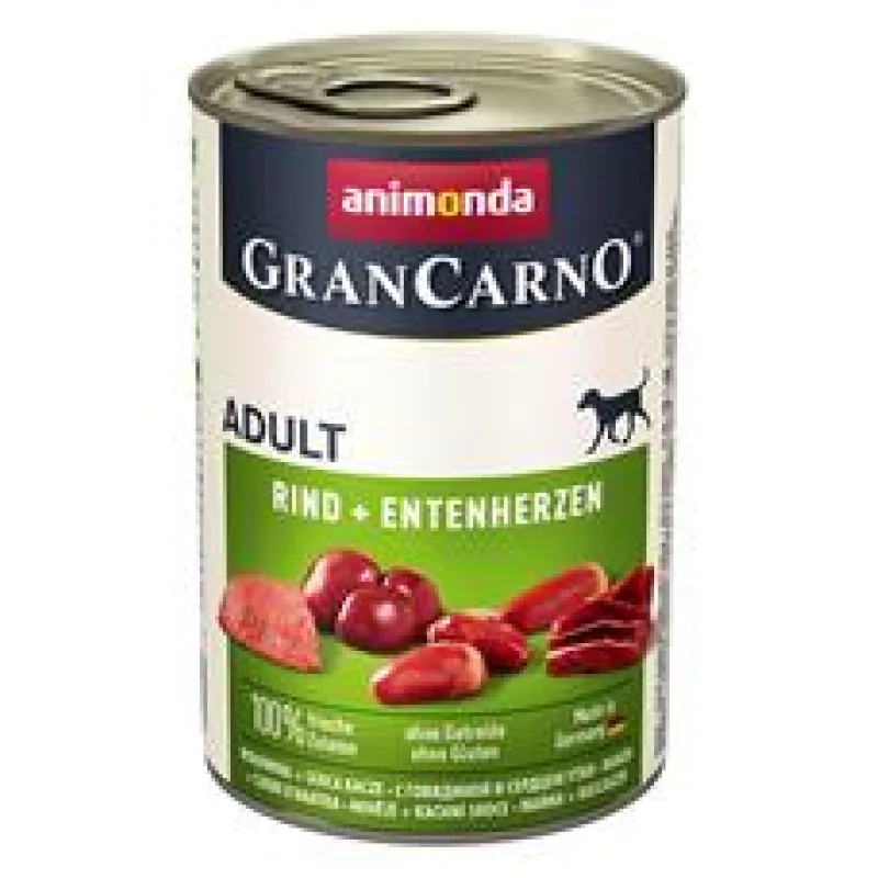 GRANCARNO Adult - hovězí, kachní srdce 400 g