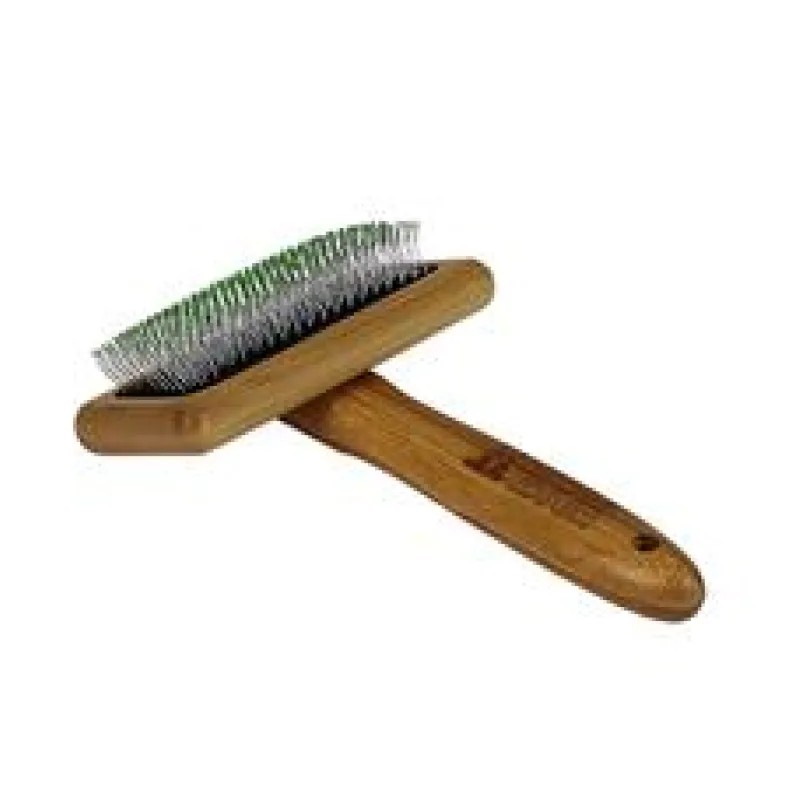 Bamboo Groom Střední jemný kartáč s nerezovými hroty, Finišák