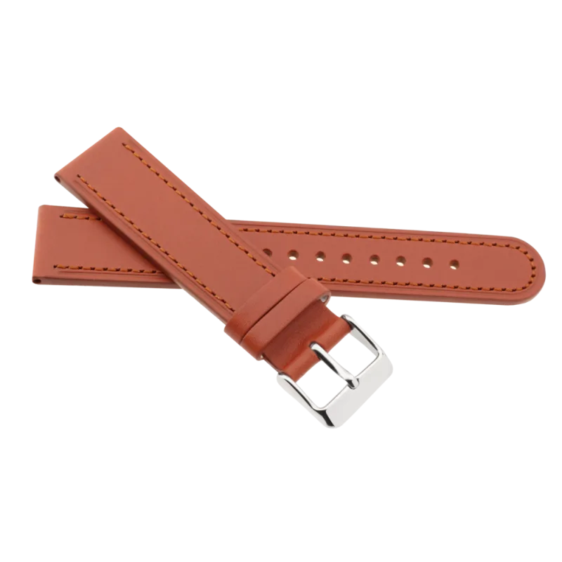 JVD Kožený unisex hnědý řemínek na hodinky R41603/18