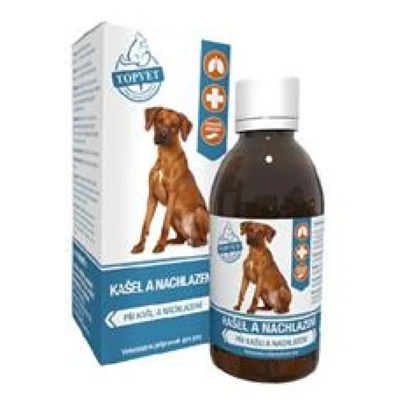 Kašel a nachlazení sirup pro psy TOPVET 200 ml
