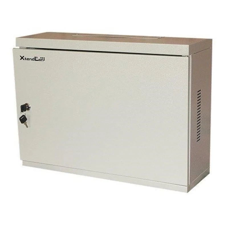 XtendLan 19" nástěnný vertikální rozvaděč 3U 540x180, plné dveře, šedý…