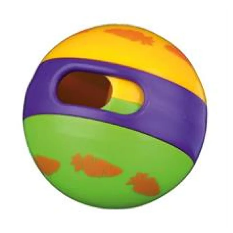 Míč na pamlsky s mrkvičkami pro hlodavce 6 cm 1 ks