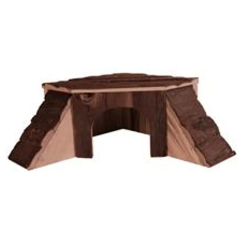 Dřevěný domek rohový THORDIS pro činčilu, morče 35x15x37/37 cm