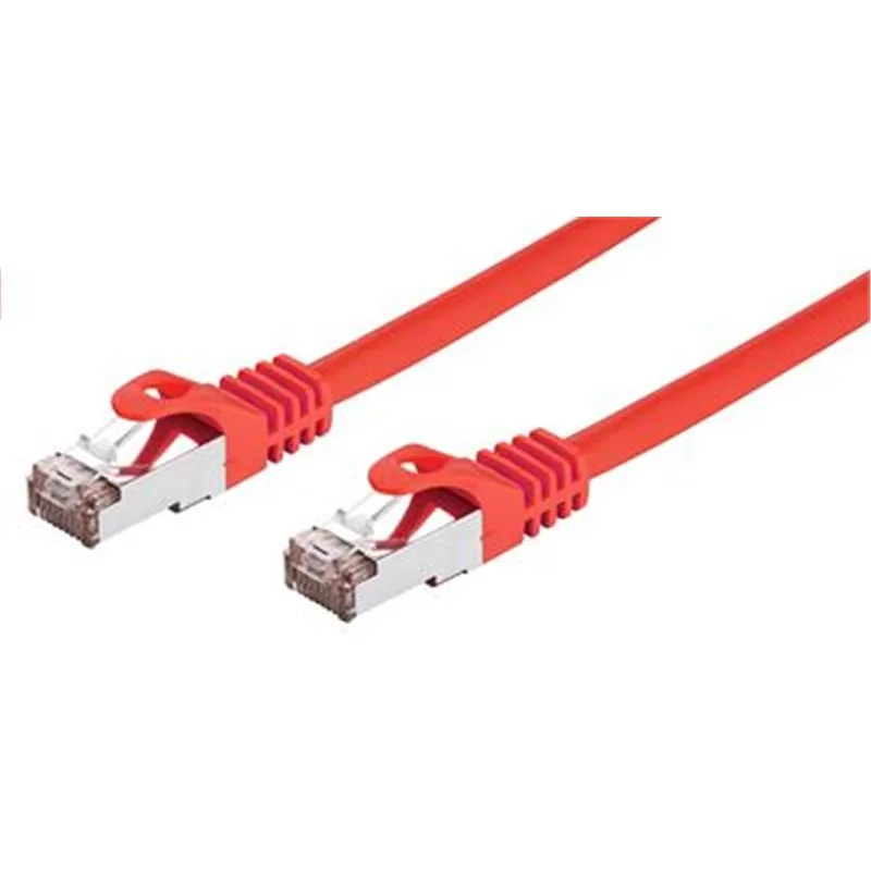 Kábel C-TECH patchcord Cat6, FTP, červený, 1m CB-PP6F-1R