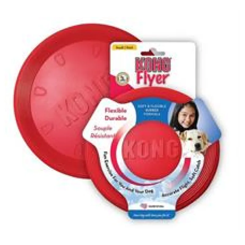 Hračka guma Létající talíř Kong červená 1 ks