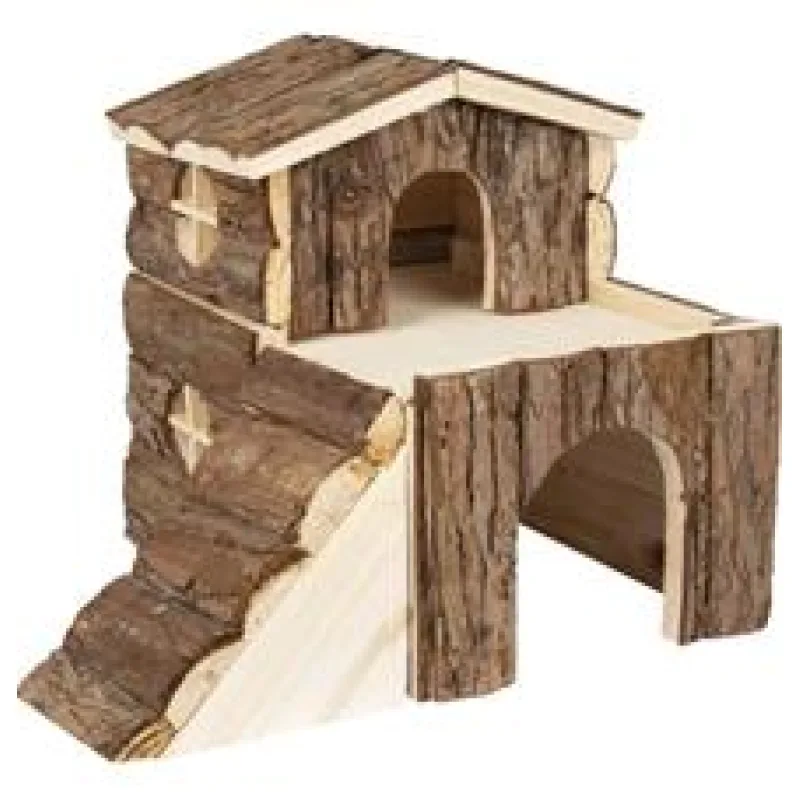 Domek dřevo přírodní House Keldry 25,5x22x20cm Flamingo 1 ks