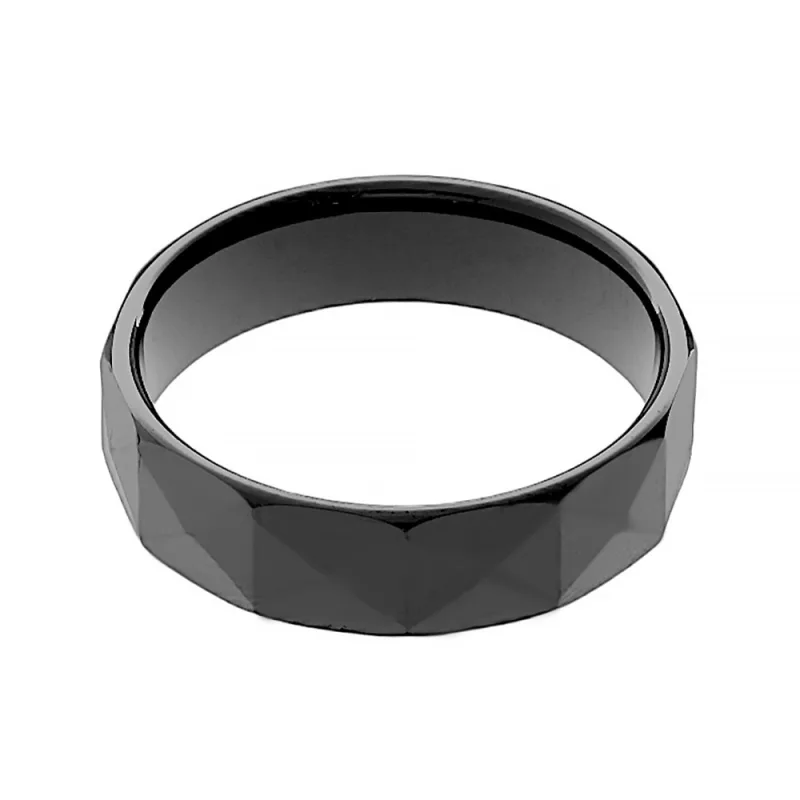 Keramický prsten 6578B (velikost 57-58) - černý