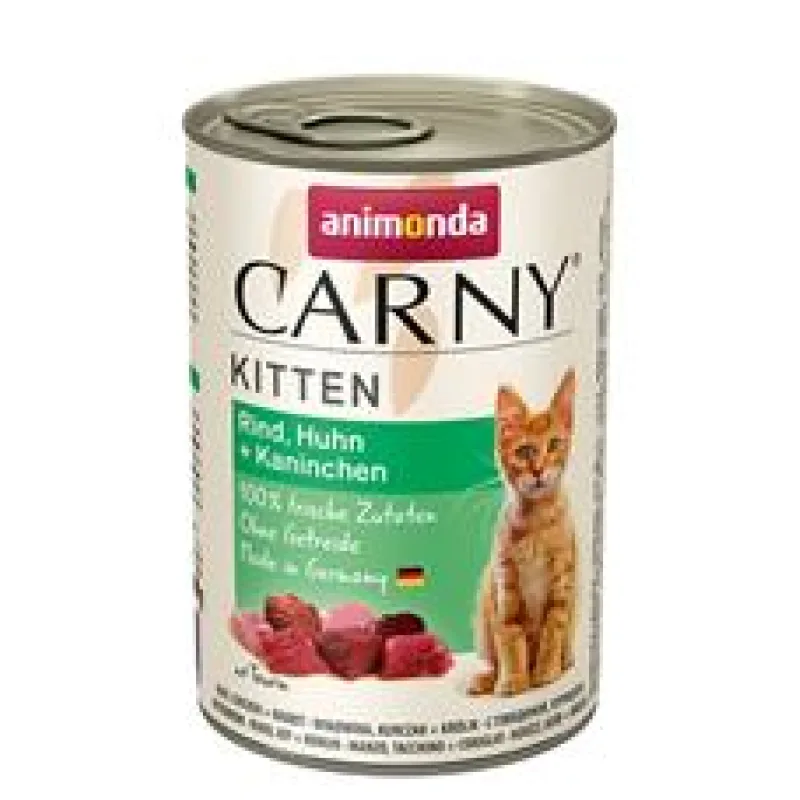 ANIMONDA konzerva CARNY Kitten - hovězí, kuře, králík 400g