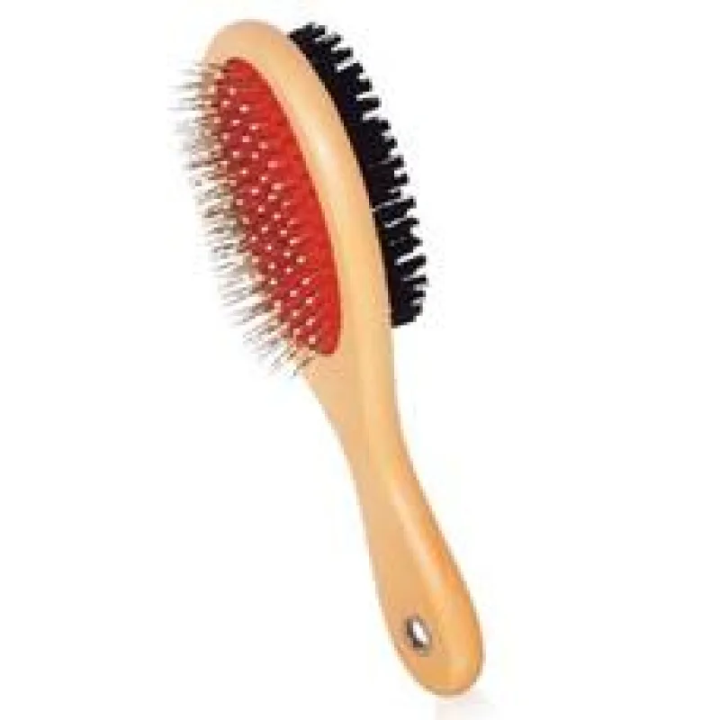 Kartáč oboustranný žíně+drátky s kuličkami 22 cm