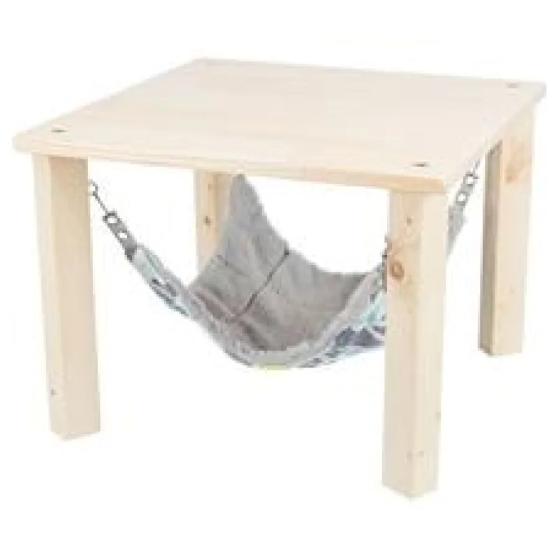 SUNNY přístřešek s houpací sítí pro činčily/morčata, 28 × 24 × 28 cm, šedá/multikolor 1 ks