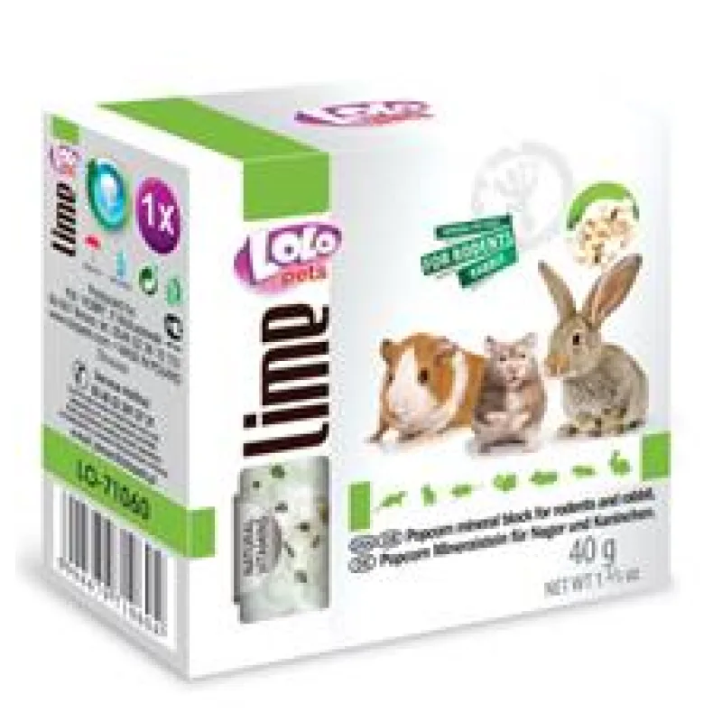 LOLO popcorn minerální kámen pro hlodavce 1 ks