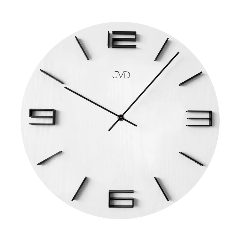 JVD Bílé designové nástěnné hodiny JVD HC27.5