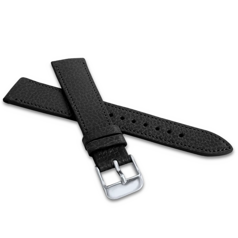 LAVVU Černý prošitý řemínek MEDITERRA z luxusní kůže Top Grain - 18 LSADB18