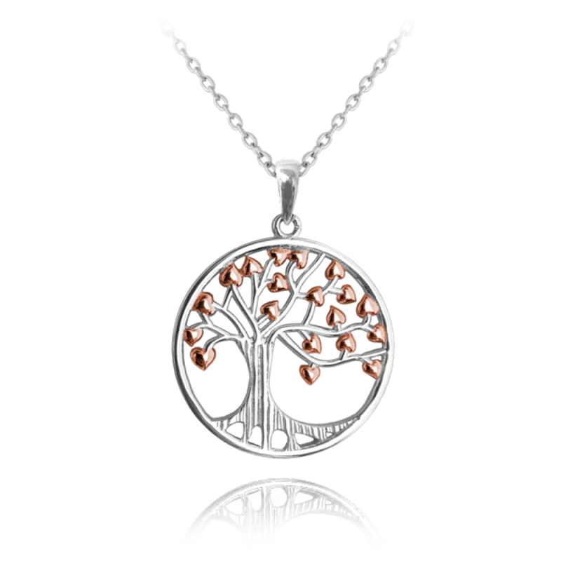 MINET Stříbrný náhrdelník STROM ŽIVOTA