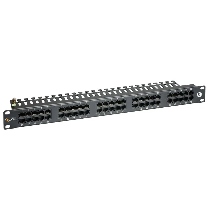 19" ISDN panel Solarix 50 x RJ45 čierny 1U SX50-ISDN-BK 24024750