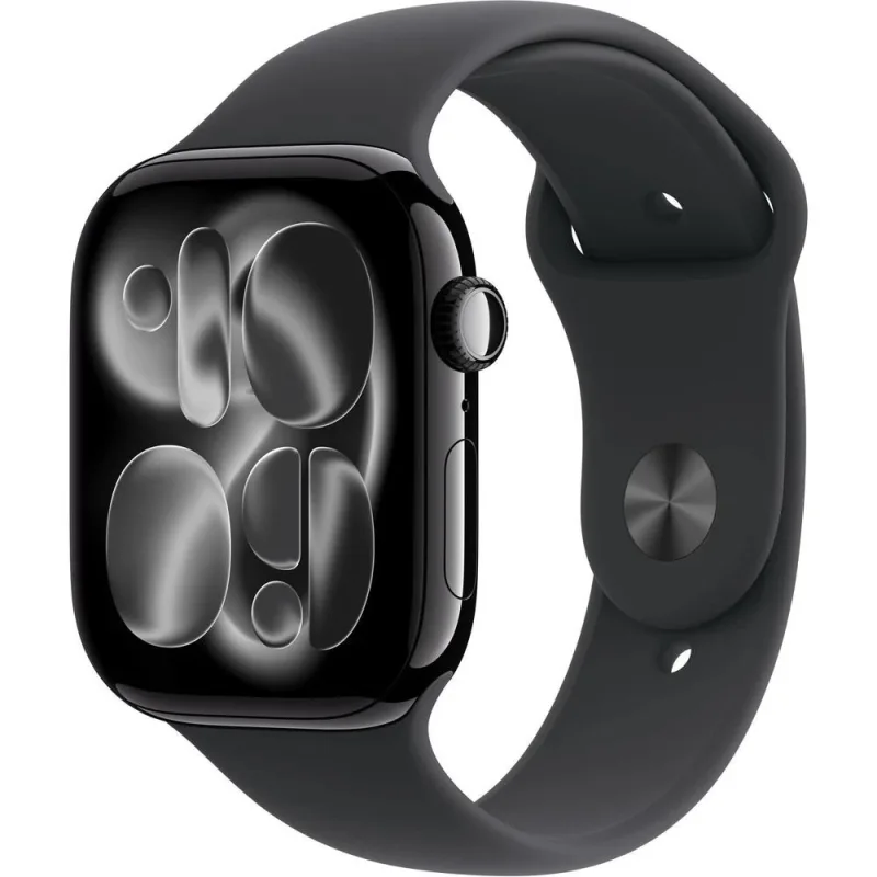 Apple Watch Series 11 GPS 46mm Jet Black Aluminium Case with Black Sport…