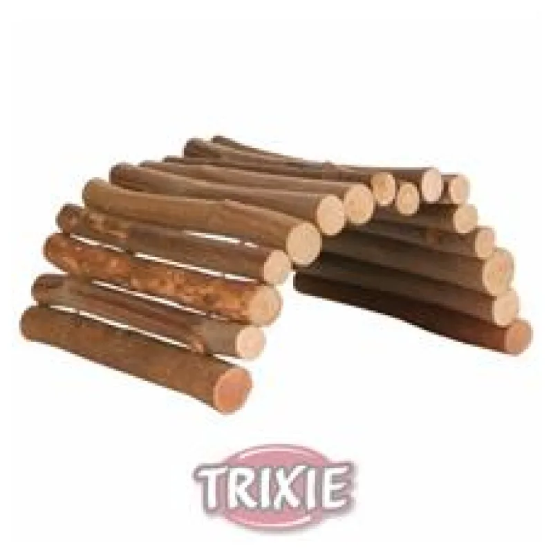 Dřevěný most z kulatých dřívek 22x10 cm pro myši a křečky 1 ks