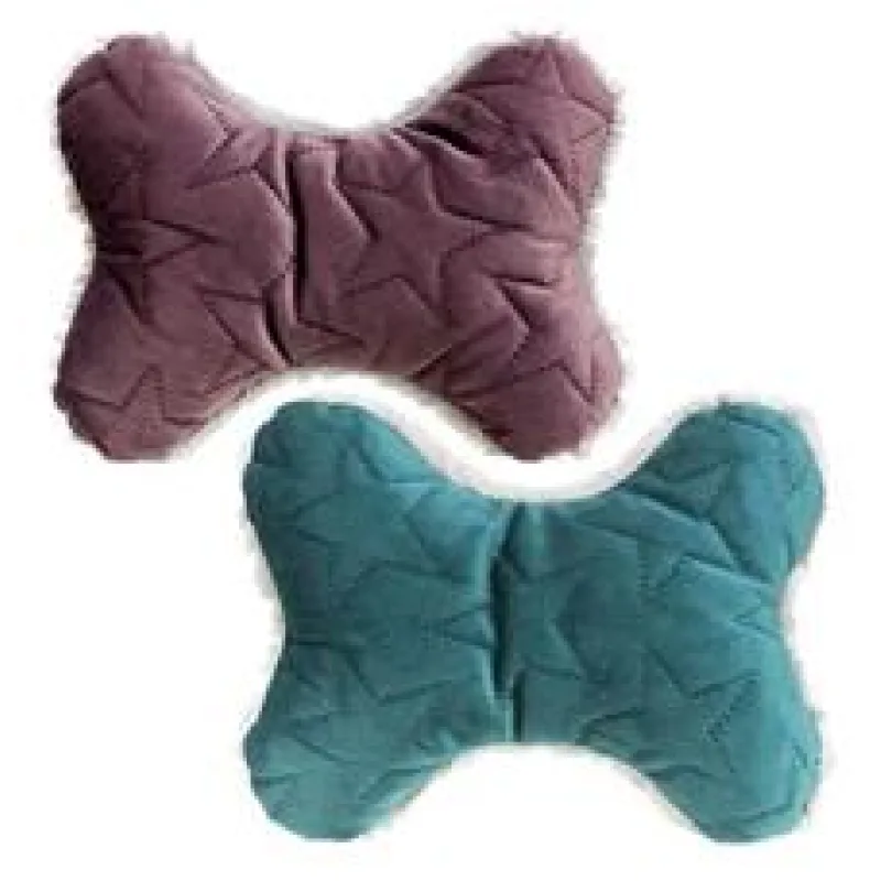 Xmas Bone - kost se zvukem, hračka pro psy, samet/plyš, berry/petrolejová 20 cm