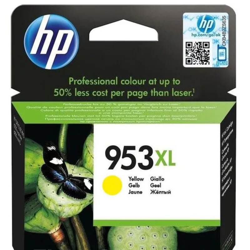 HP 953XL žltá atramentová kazeta, F6U18AE F6U18AE
