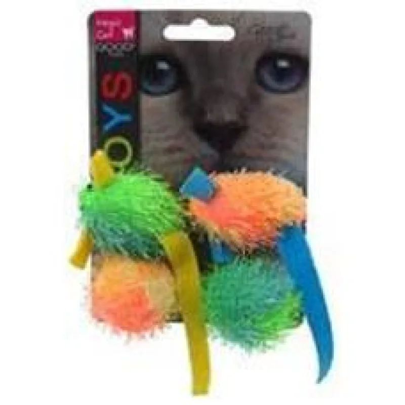 Hračka MC myš a koule s catnip 5 cm - 4ks