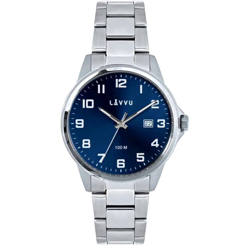 LAVVU Stylové pánské hodinky HAMRE Blue 100M LWM0280