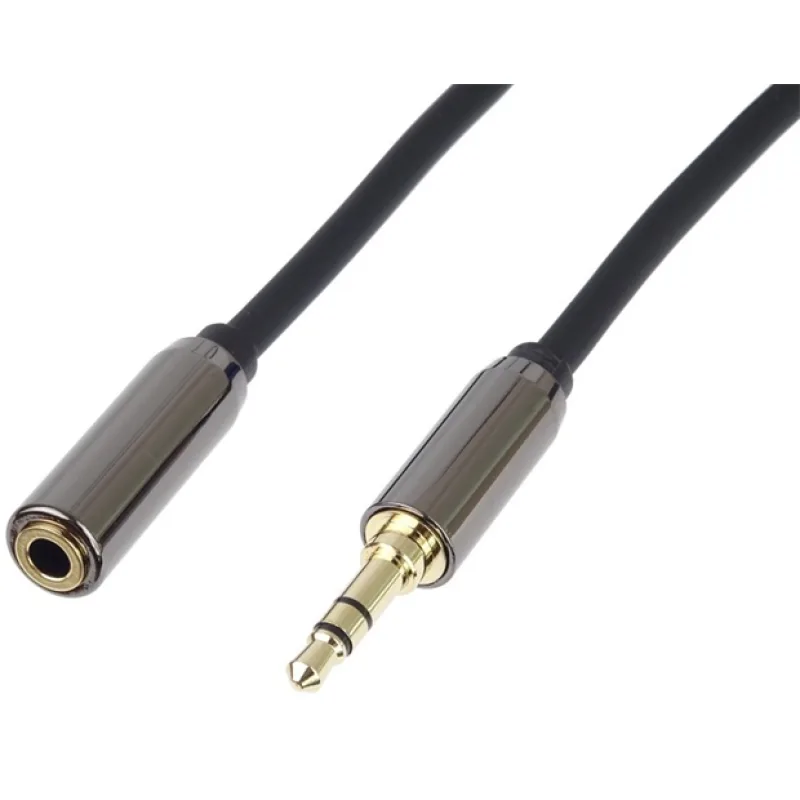 PremumCord HQ tienený predlžovací kábel Jack 3.5mm - Jack 3.5mm M/F 1.5m…