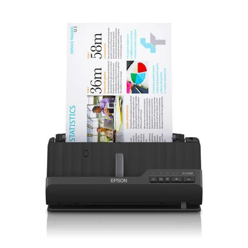 EPSON skener ES-C320W, A4, 600x600dpi, USB, Wi-Fi (direct) Záruka 3…