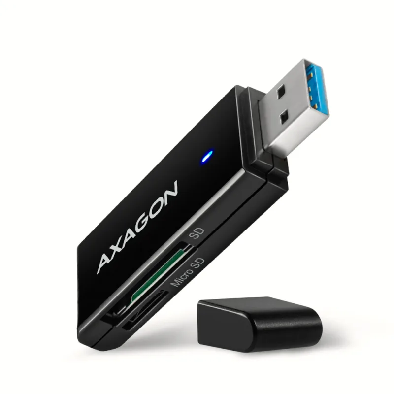 AXAGON CRE-S2N, USB-A 3.2 Gen 1 - SUPERSPEED čítačka kariet, 2-slot & lun…