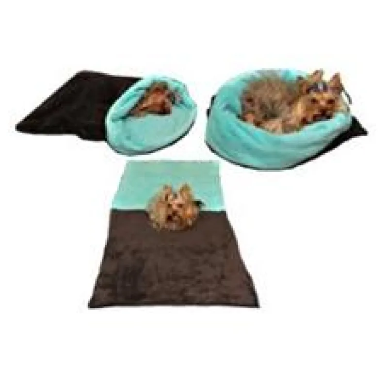 Marysa pelíšek 3v1 pro psy, tmavě šedý/tyrkysový, velikost XL