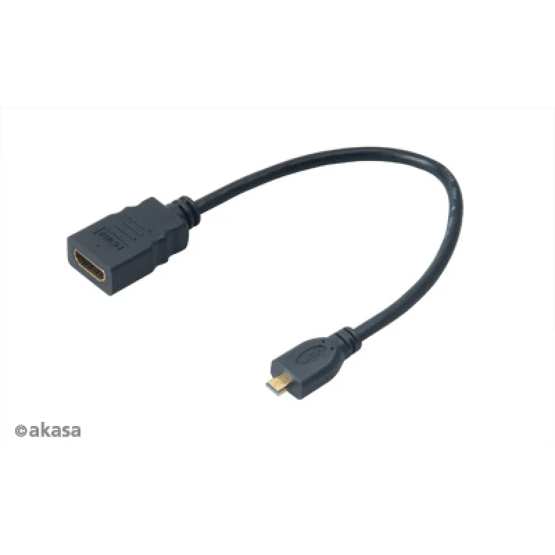 AKASA - HDMI na mikro HDMI adaptér - 25 cm AK-CBHD09-25BK