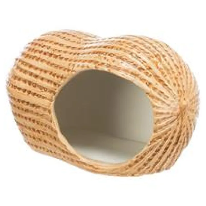 Keramický domeček ARAŠÍD (křeček/myš), 17 x 8 x 8 cm, béžová 1 ks