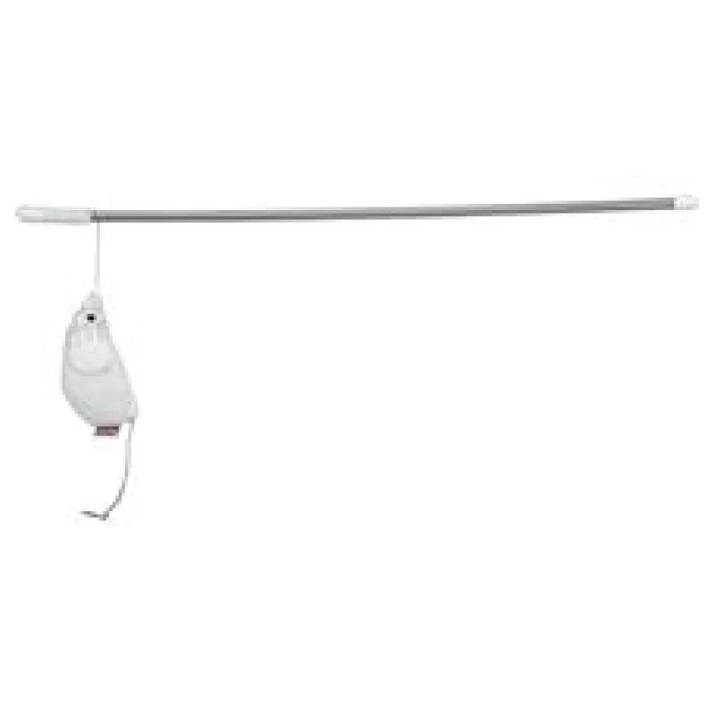 Hrací prut s myškou, 46 cm, catnip, plast/polyester 46cm