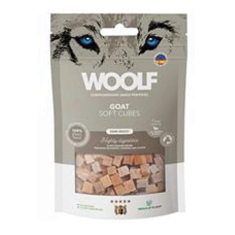 WOOLF pochoutka Soft Cubes Goat 100g