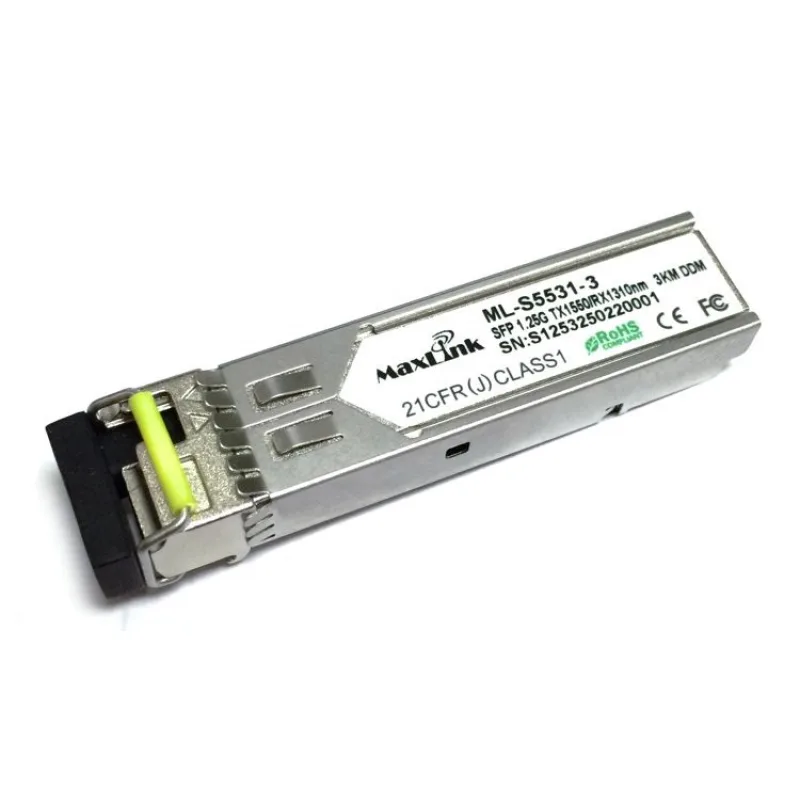 MaxLink 1.25G SFP optický modul, WDM (BiDi), SM, Tx 1550/ Rx1310nm, 3km,…
