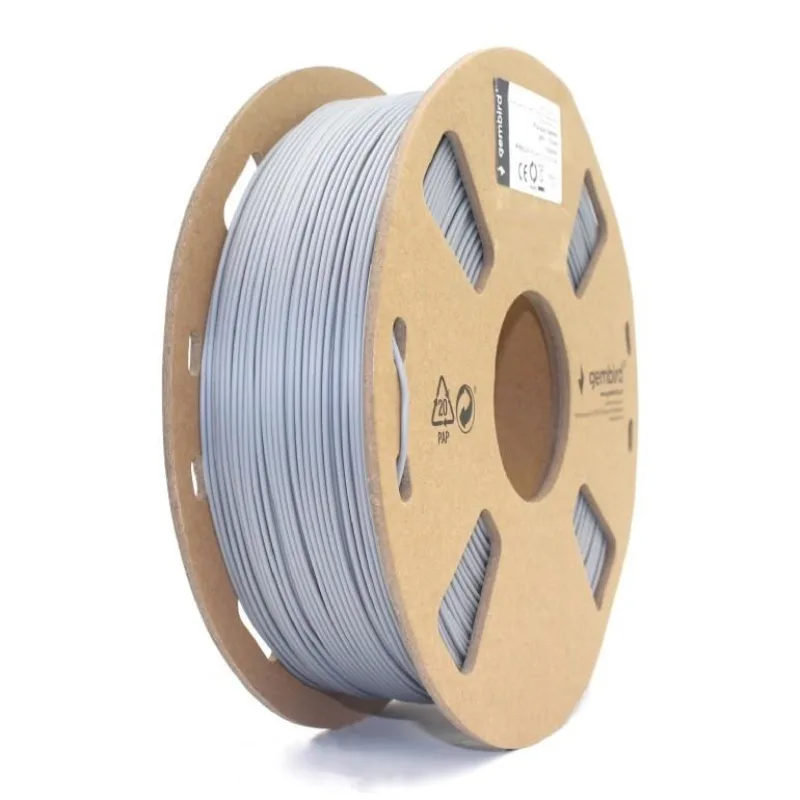 GEMBIRD Tlačová struna (filament) PLA, 1, 75 mm, 1 kg, sivá 3DP-PLA1…