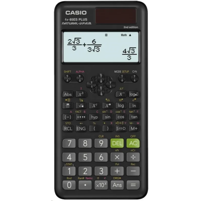 CASIO kalkulačka FX 85 ES Plus 2E, černá, školní, desetimístná FX 85ES…