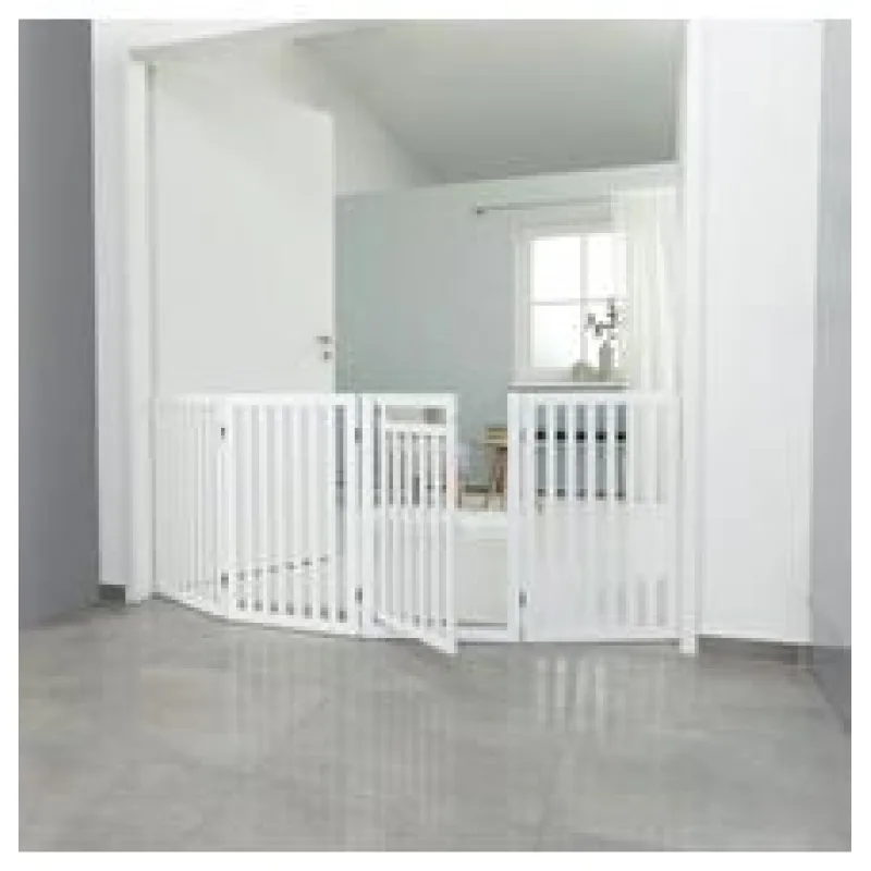 Ochranná bariéra s otvíracími dvířky 60-160 x 81 cm bílá 1 ks