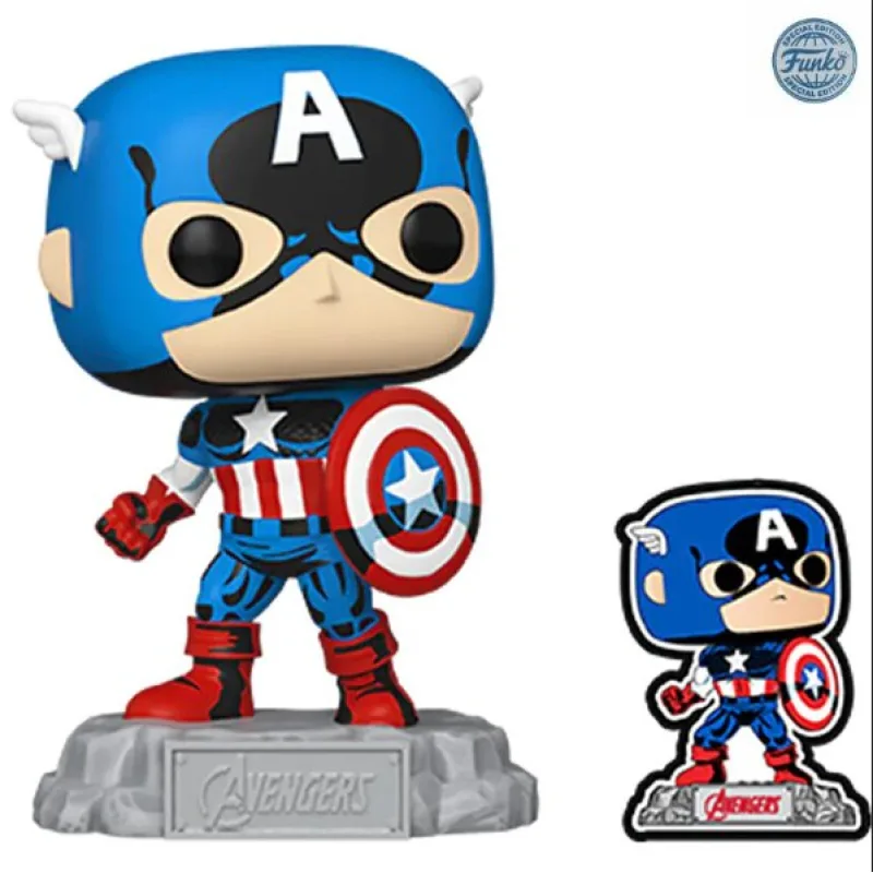 POP! Marvel: The Avengers Captain America (Special Edition) + odznak POP…