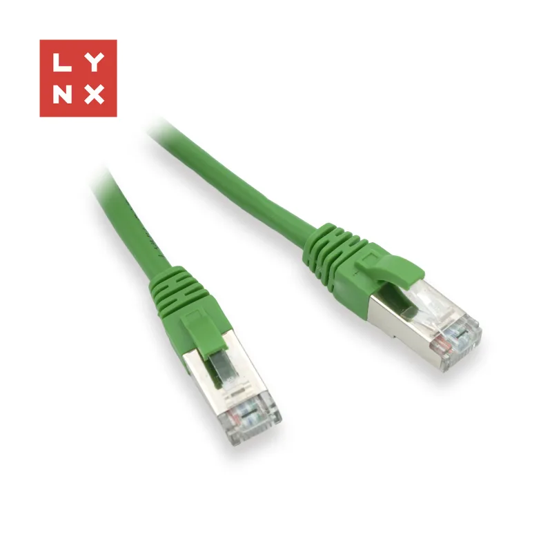 LYNX FTP patch kabel Cat5e PVC, CCA, 1m, zelený (balení obsahuje 10ks)…